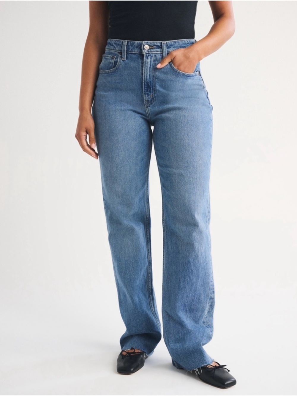 Abercrombie curve love 90’s high rise relaxed mom jean